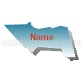 Census Tract 5120.17, Santa Clara County, California (Blue Gradient Fill with Shadow)