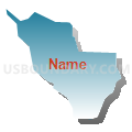 Census Tract 2, Las Animas County, Colorado (Blue Gradient Fill with Shadow)