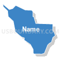 Census Tract 2, Las Animas County, Colorado (Solid Fill with Shadow)