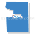 Census Tract 601, Adams County, Colorado (Solid Fill with Shadow)