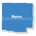 Census Tract 9696, Crowley County, Colorado (Solid Fill with Shadow)