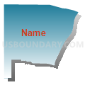 Census Tract 9612.08, Elbert County, Colorado (Blue Gradient Fill with Shadow)