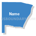 Census Tract 9612.08, Elbert County, Colorado (Solid Fill with Shadow)