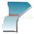 Census Tract 51.11, El Paso County, Colorado (Blue Gradient Fill with Shadow)