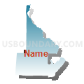 Census Tract 34, El Paso County, Colorado (Blue Gradient Fill with Shadow)