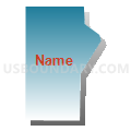 Census Tract 61, El Paso County, Colorado (Blue Gradient Fill with Shadow)