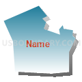 Census Tract 33.08, El Paso County, Colorado (Blue Gradient Fill with Shadow)