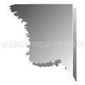 Census Tract 9701, Boundary County, Idaho (Gray Gradient Fill with Shadow)