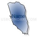 Census Tract 6, Bannock County, Idaho (Radial Fill with Shadow)
