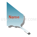 Census Tract 8, Kootenai County, Idaho (Blue Gradient Fill with Shadow)