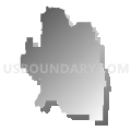 Census Tract 19, Bannock County, Idaho (Gray Gradient Fill with Shadow)