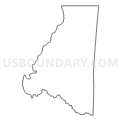 Census Tract 9708, Marion County, Kentucky (Light Gray Border)