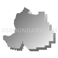 Census Tract 9605, Acadia Parish, Louisiana (Gray Gradient Fill with Shadow)