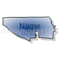 Census Tract 15.01, Kalamazoo County, Michigan (Radial Fill with Shadow)