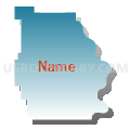 Census Tract 9633, Burt County, Nebraska (Blue Gradient Fill with Shadow)