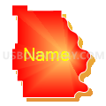 Census Tract 9633, Burt County, Nebraska (Bright Blending Fill with Shadow)