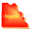 Census Tract 104, Dakota County, Nebraska (Bright Blending Fill with Shadow)