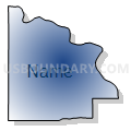 Census Tract 9776, Dixon County, Nebraska (Radial Fill with Shadow)