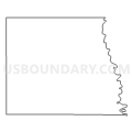 Census Tract 9501, Pembina County, North Dakota (Light Gray Border)