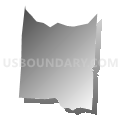 Census Tract 211.02, Hamilton County, Ohio (Gray Gradient Fill with Shadow)