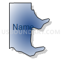 Census Tract 1, Washington County, Oklahoma (Radial Fill with Shadow)