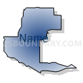 Census Tract 34, Yakima County, Washington (Radial Fill with Shadow)
