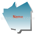 Census Tract 9206, Walla Walla County, Washington (Blue Gradient Fill with Shadow)