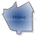 Census Tract 9206, Walla Walla County, Washington (Radial Fill with Shadow)