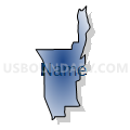 Census Tract 103.05, Spokane County, Washington (Radial Fill with Shadow)