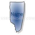 Census Tract 105.04, Spokane County, Washington (Radial Fill with Shadow)