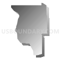 Census Tract 124.02, Spokane County, Washington (Gray Gradient Fill with Shadow)
