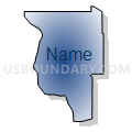 Census Tract 124.02, Spokane County, Washington (Radial Fill with Shadow)