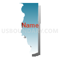 Census Tract 9401, Okanogan County, Washington (Blue Gradient Fill with Shadow)