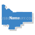 Potlatch School District 285, Idaho (Solid Fill with Shadow)