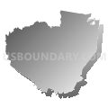Menifee County School District, Kentucky (Gray Gradient Fill with Shadow)