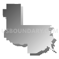 West Point School District, Mississippi (Gray Gradient Fill with Shadow)