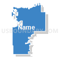 Winner School District 59-2, South Dakota (Solid Fill with Shadow)