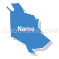 Precinct 3 - Gardnerville, Douglas County, Nevada (Solid Fill with Shadow)