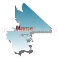 93514, California (Blue Gradient Fill with Shadow)